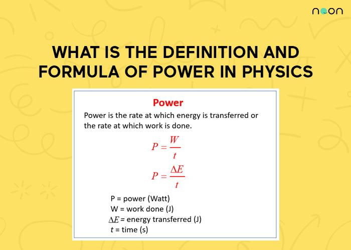 Definition Of Power In Physics