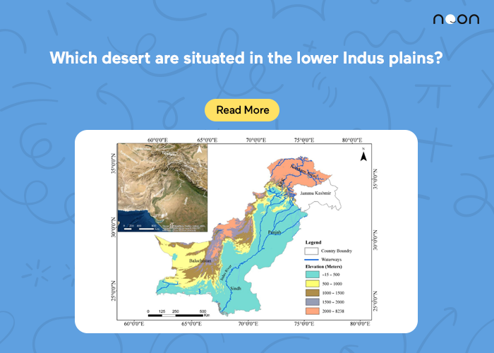 Which desert are situated in the lower Indus plains