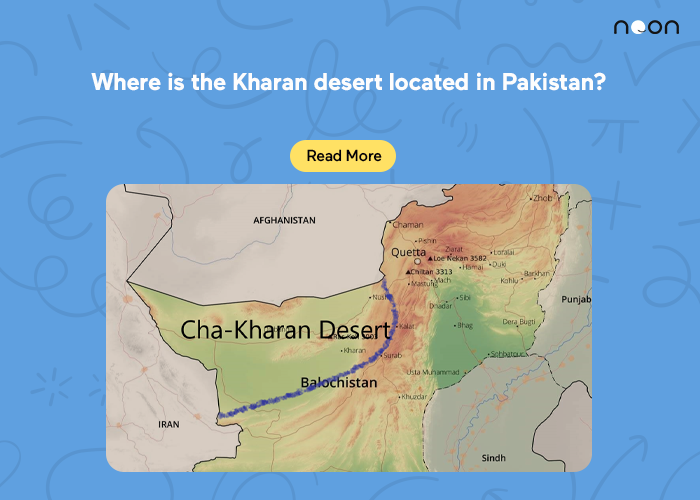 Where is the Kharan desert located in Pakistan