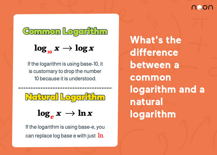 Difference between Common Log and Natural Log