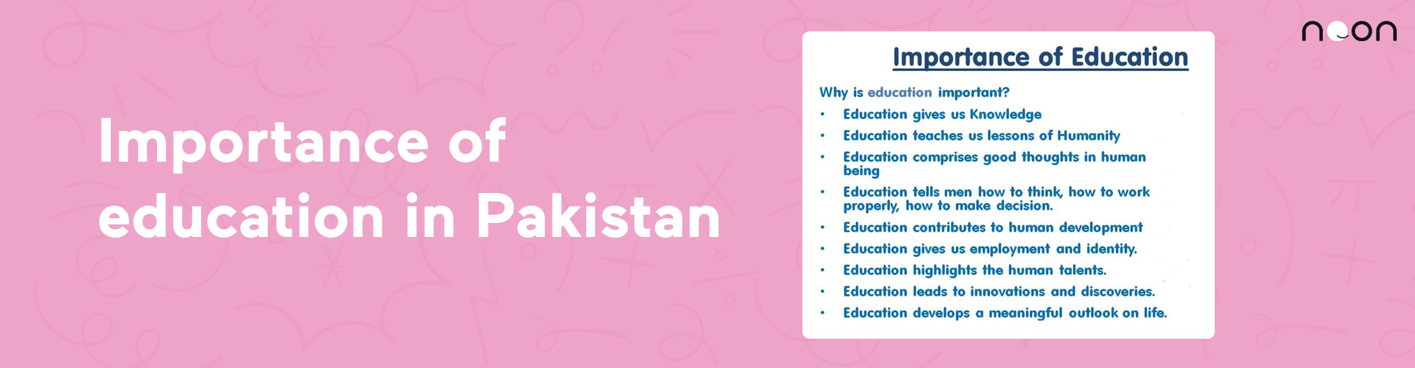 Importance of education in Pakistan 