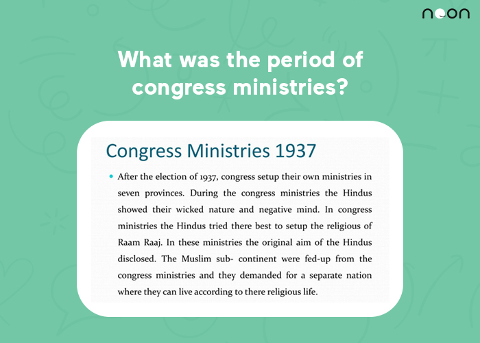 the period of congress ministries