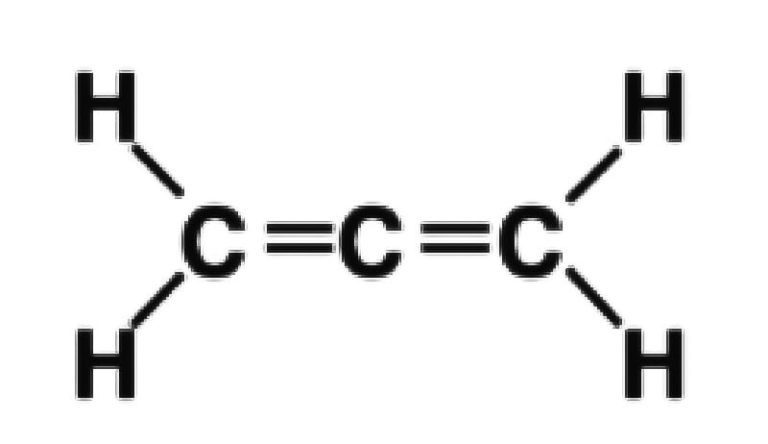 Indicate sigma (σ) and pi (Π) bonds in the molecule :CH2 = C = CH2 ...